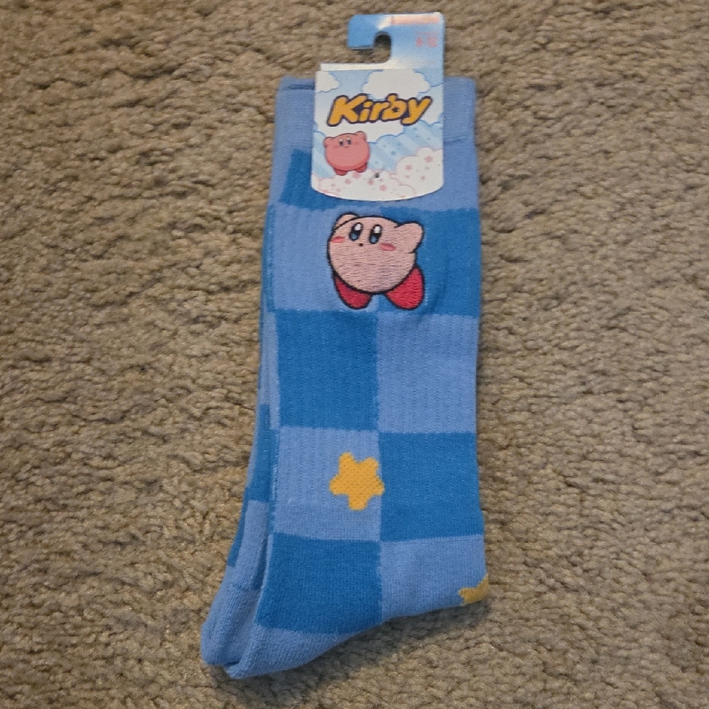 Nintendo Blue Kirby Crew Socks